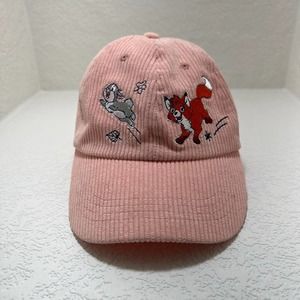 2023‎ Disney parks peach corduroy hat/ cap with Disney critters